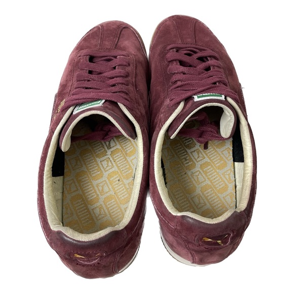 Puma 13 Roma Distressed Cabernet Deep Red Suede Sneaker Shoe 363286-02 - Picture 7 of 10